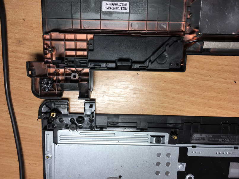 Restavratsiya korpusa Asus K55VM 1