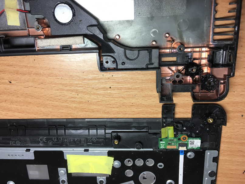 Реставрация корпуса Asus K55VM Restavratsiya korpusa Asus K55VM 2